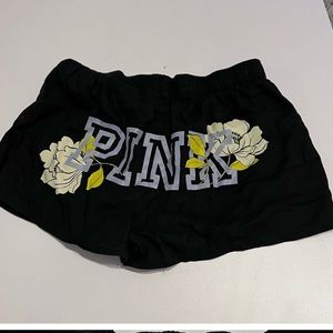 victoria secret pink black shorts